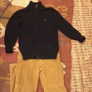Polo by Ralph Lauren Navy Full ZIP sweater. Sz M